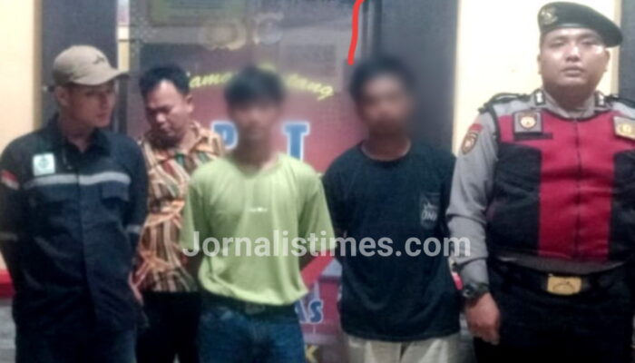 Terduga Pencuri Tiang Internet Diamankan Tim Patroli PRC Polres Labuhanbatu.