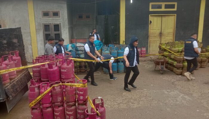 Tim Gabungan Polda Sumut dan Polres Labuhanbatu Amankan Ratusan Tabung Gas LPG