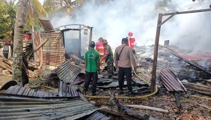 Rumah Warga Desa Bagan Tujuh Dilahap Si Jago Merah