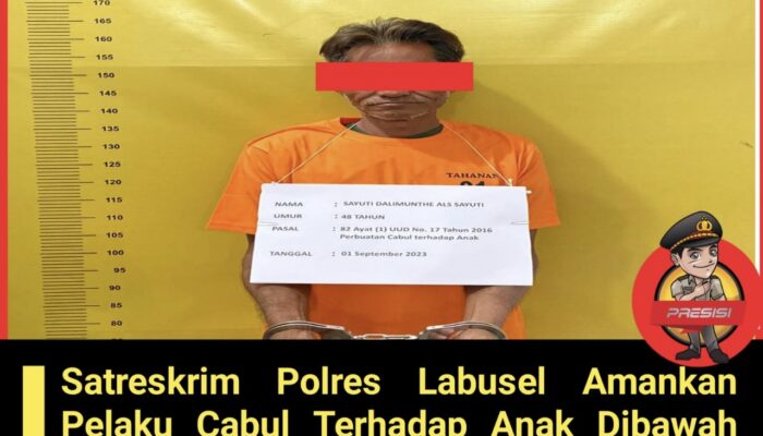 Respon Cepat, Polres Labusel Amankan Pelaku Cabul Anak di Bawah Umur