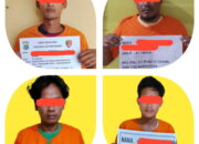 4 Terduga Pengedar Sabu Diringkus Satres Narkoba Polres Labusel.