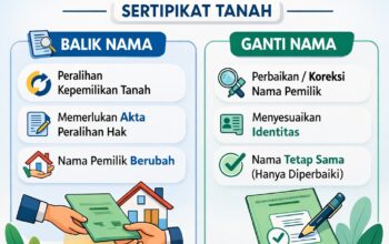 Perbedaan Balik Nama Dan Ganti Nama Sertipikat Tanah