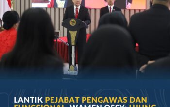 Lantik Pejabat Pengawas dan Fungsional, Wamen Ossy: Ujung Tombak Dalam Pelayanan Pertanahan