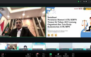 Sosialisasi Regulasi Tentang Organisasi dan Tata Kerja, Sekjen ATR/BPN Tekankan Empat Pesan Strategis