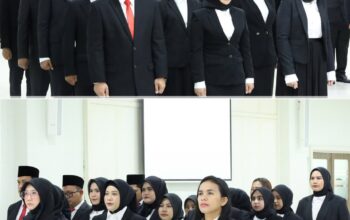 Sejumlah Pegawai Di Lingkungan Kanwil BPN Provinsi Sumatera Utara Dilantik