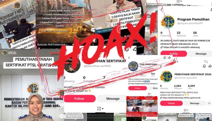 Kementerian ATR/BPN Tegaskan Tidak Ada Program Pemutihan Sertipikat Tanah