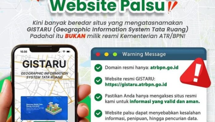 Hati Hati Pada Berbagai Website Palsu Yang Mengatasnamakan Laman ATR/BPN