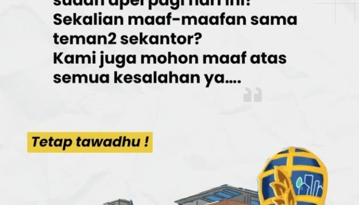 Apel Pagi Sekaligus Maaf Maafan Sesama Rekan Sekantor.