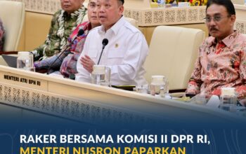 Raker Bersama Komisi II DPR RI, Menteri Nusron Paparkan Capaian Kinerja dan Anggaran Kementerian ATR/BPN Tahun 2026