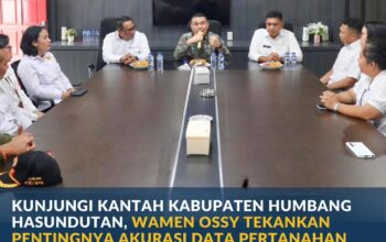 Kunjungi Kantah Kabupaten Humbang Hasundutan, Wamen Ossy Tekankan Pentingnya Akurasi Data Pertanahan