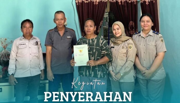 Kantor Pertanahan Kabupaten Serdang Bedagai Melaksanakan Kegiatan Penyerahan Tunggakan Sertipikat Program PTSL di Beberapa Desa.
