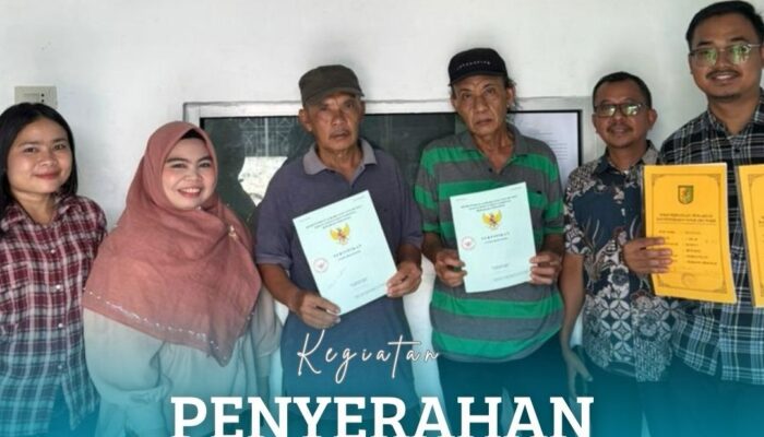 Kantor Pertanahan Serdang Bedagai Melaksanakan Kegiatan Penyerahan Tunggakan PTSL Di Beberapa Desa
