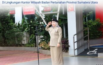 Kantor Wilayah Badan Pertanahan Nasional Provinsi Sumatera Utara Melaksanakan Apel Pagi Rutin