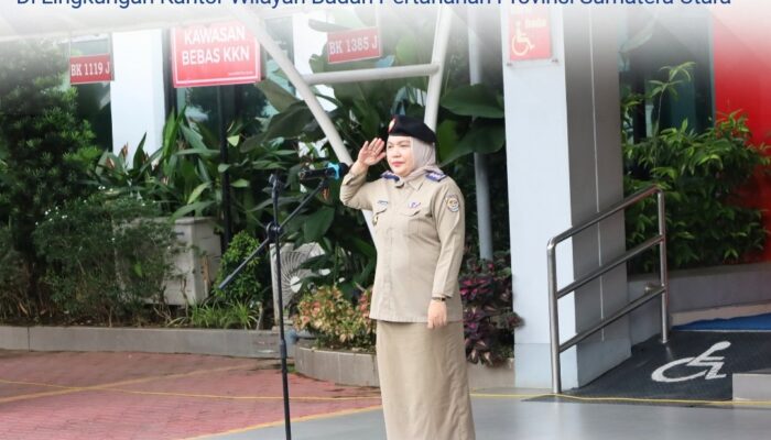 Kantor Wilayah Badan Pertanahan Nasional Provinsi Sumatera Utara Melaksanakan Apel Pagi Rutin