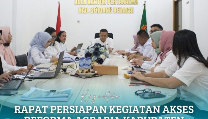 Kantor Pertanahan Kabupaten Serdang Bedagai Rapat Persiapan Kegiatan Akses Reforma Agraria Kabupaten Serdang Bedagai Tahun Anggaran 2026.