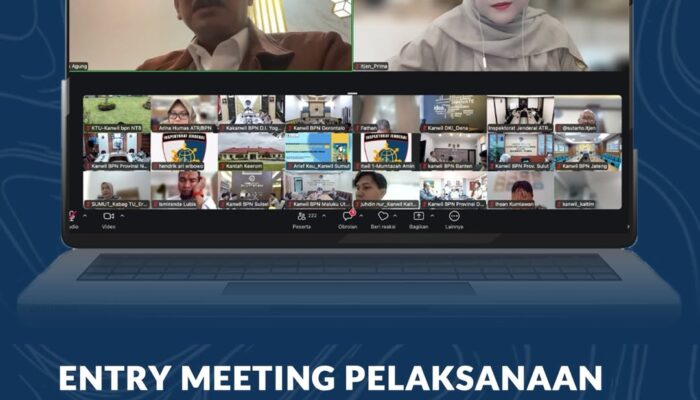 Kementerian ATR/BPN Memperkuat Pengawasan Internal Dengan Menyelenggarakan Webinar Entry Meeting Pelaksanaan Audit Kinerja Tahun 2026