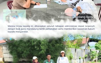 Kantor Pertanahan Kabupaten Serdang Bedagai Tinjau Lapang Di Desa Kota Tengah