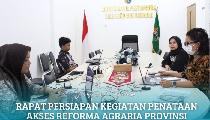 Kantor Pertanahan Kabupaten Serdang Bedagai Mengikuti Rapat Persiapan Kegiatan Penataan Akses Reforma Agraria Provinsi Sumatera Utara Tahun Anggaran 2026