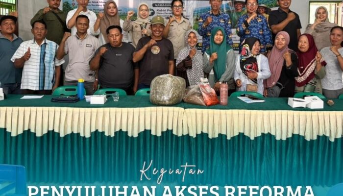 Terkait Akses Reforma Agraria, Kantor Pertanahan Kabupaten Serdang Bedagai Penyuluhan di Desa Sei Buluh, Kecamatan Teluk Mengkudu.
