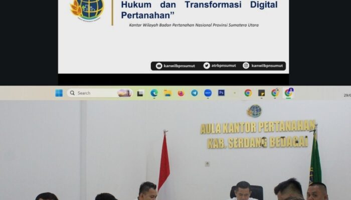 Kantor Pertanahan Serdang Bedagai Ikuti Zoom Meeting Se-Sumut, Fokus Percepatan Kualitas Data Spasial