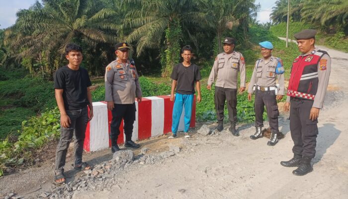 Di Bawah Kawalan Polsek Torgamba, Jembatan Merah Putih Presisi Aek Torop Tuntas Dibangun