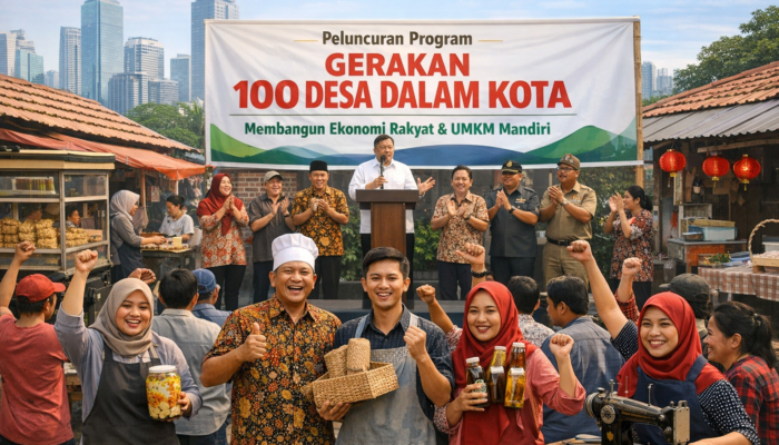 Gerakan Nasional “100 Desa Dalam Kota” Diluncurkan, Solusi Nyata Atasi Kemiskinan Perkotaan. 