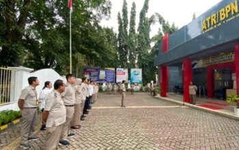 Apel Pagi Kantor Pertanahan Kabupaten Langkat Tertib Hidmat Dan Penuh Semangat Kebersamaan.