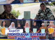 Kantor Pertanahan Kabupaten Serdang Bedagai Serahan Sertipikat Hasil Penyelesaian Tunggakan PTSL di Beberapa Desa