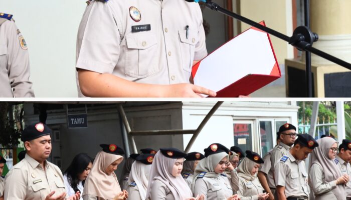 Denny Ardian Lubis Sebagai Pembina Apel Pagi Rutin Kantor Wilayah Badan Pertanahan Nasional Provinsi Sumatera Utara