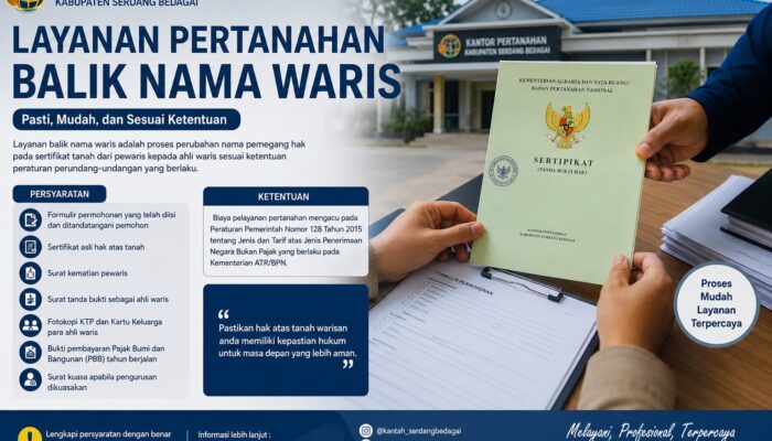 Kantor Pertanahan Serdang Bedagai Sosialisasikan Layanan Balik Nama Waris dan Persyaratannya