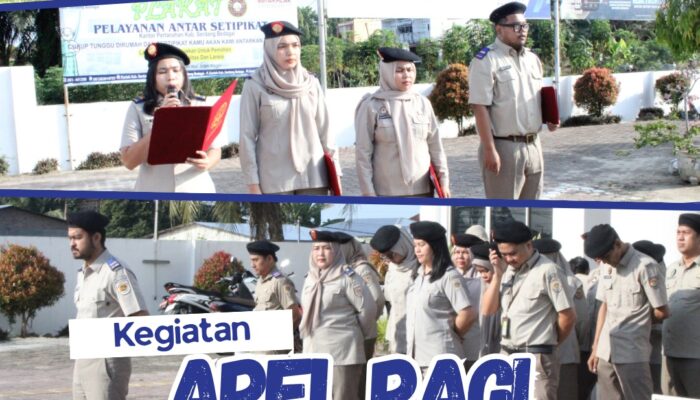Kantor Pertanahan Kabupaten Serdang Bedagai Melaksanakan Apel Pagi Dipimpin Wawan Setiawan