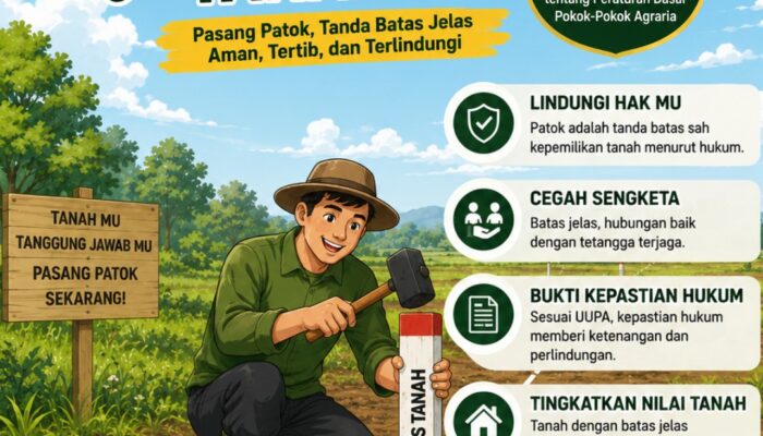 Kantor Pertanahan Kabupaten Langkat Ajak Masyarakat Meningkatkan Kesadaran Pentingnya Pemasangan Patok Batas Tanah