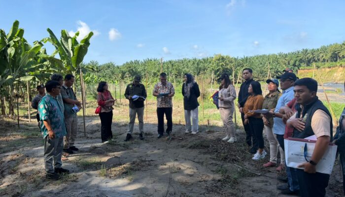 Kantor Pertanahan Kabupaten Langkat Gelar Pemeriksaan Tanah Perkara Di Desa Dalam Naman