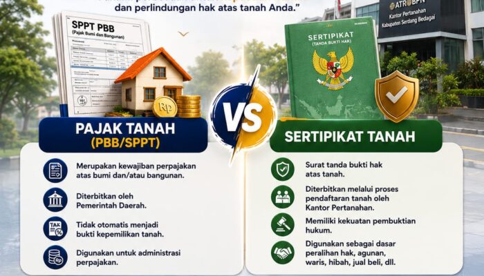 Masyarakat Perlu Memahami: Pajak Tanah dan Sertipikat Tanah Memiliki Fungsi yang Berbeda