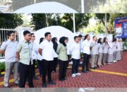 Apel Pagi Kantor Pertanahan Kabupaten Langkat Dipimpin Kepala Subbagian Tata Usaha.
