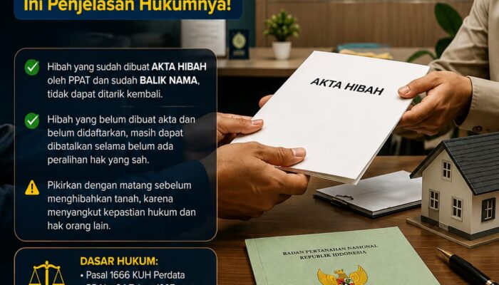 HIBAH TANAH BISA DITARIK KEMBALI? INI PENJELASAN HUKUMNYA