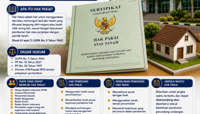 Mengenal Hak Pakai Atas Tanah: Salah Satu Jenis Hak yang Diakui dalam Sertipikat Tanah