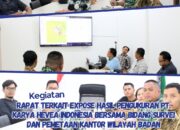Kantor Pertanahan Kabupaten Serdang Bedagai Mengikuti Rapat Expose Hasil Pengukuran PT. Karya Hevea Indonesia Bersama Bidang Survei dan Pemetaan Kantor Wilayah BPN Provinsi Sumatera Utara.
