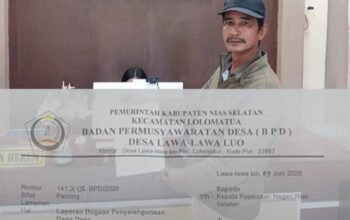 Dumas Dugaan Penyalahgunaan Dana Desa Resmi Masuk, Kejari Nias Selatan Pastikan Segera Tindak Lanjuti Laporan BPD
