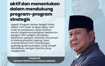 Presiden Prabowo: Polri Jadi Pilar Strategis Penggerak Program Makan Bergizi Gratis dan Pembangunan Nasional