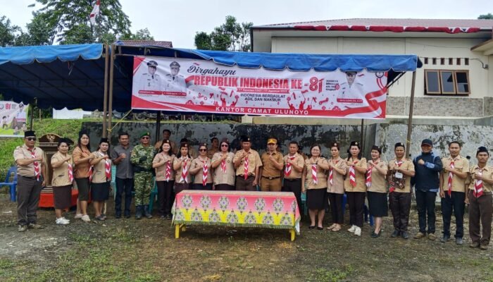 Diguyur Hujan, Semangat Hari Pramuka ke-65 di Ulunoyo Tetap Hangat dan Penuh Keakraban