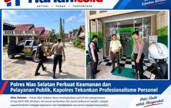 Polisi Hadir di Tengah Aktivitas Warga, Patroli Turjawali Nias Selatan Sasar Titik Rawan