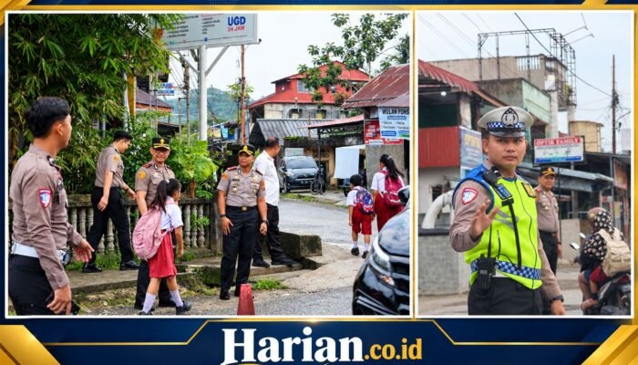 Kapolres Nias Selatan Pimpin Strong Point Pagi, Program SAHATA LANTAS Diperkuat di Teluk Dalam